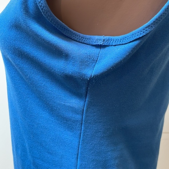 Marie Saint Pierre Monserrate V Neck Tank Top Sleeveless Zipper Blue 2 - Picture 4 of 12